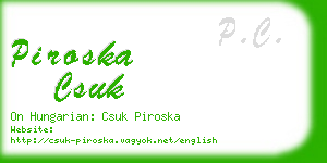 piroska csuk business card